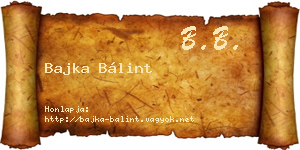 Bajka Bálint névjegykártya